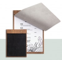 Clipboard lemn + coperta piele